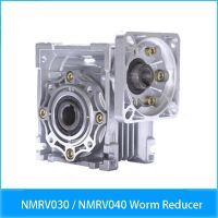 High Quality NMRV030 NMRV040 Worm Reducer Ratio 5:1 100:1 RV030 RV040 Turbo Gearbox Speed Reduction for Nema23 Nema34 Motor