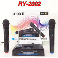 ไมค์โครโฟน ไมโครโฟนไร้สาย ไมค์ลอยคู่ MICROPHONE PROFESSIONAL WIRELESS MICROPHONE SYSTEM รุ่น Aone 2002