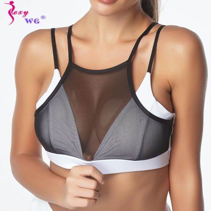 a-so-cute-sexywg-sexy-breathable-meshbra-top-women-padded-highunderwearthin-shoulder-strap-sportweargym-bra