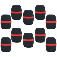 10 Pcs Handheld Stage Microphone Windscreen Foam Mic Cover Karaoke Black