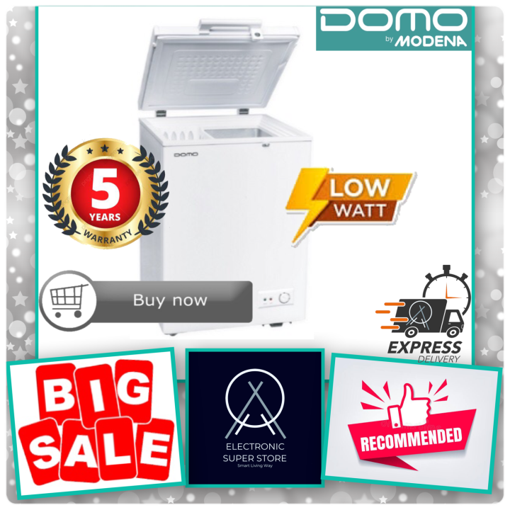 DOMO BY MODENA CHEST FREEZER BOX 116L DF 0120 DF0120W POWER DUO FREEZER COOLING DOMO LOW WATT