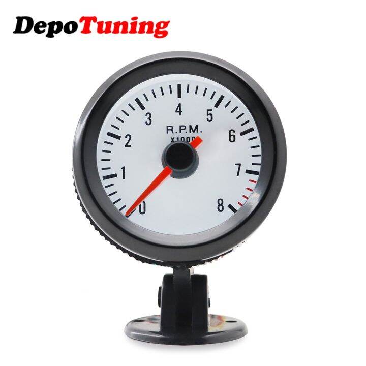 2 Inch 52mm 0-8000rpm Tachometer Auto Car Tacho Rpm Gauge Blue Led 12v 