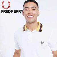 FREDPERRYFP ใหม่2022ข้าวแขนสั้นเสื้อยืดผู้ชายเสื้อโปโลธุรกิจฤดูร้อนสบายๆภาษาอังกฤษ