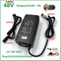 3A เอาต์พุตเครื่องชาร์จแบตเตอรี่ Li-Ion 48V Ku3n8ky1 2023คุณภาพสูง54.6V สำหรับ1จักรยานไฟฟ้าชุดลิเธียม3ข้อต่อหัวเข็มหมุดตัวเมีย GX16 XLR Socket