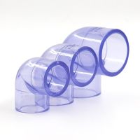 I.D 20/35/32～160mm Transparent UPVC Pipe 90° Elbow Connector Aquariums Supplies Fish Tank PVC Tube Fitting Garden Water Connctor Pipe Fittings Accesso