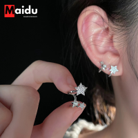 Maidu Jewelry ต่างหูเพิร์ลสตาร์เพทายใหม่ล่าสุดแนวโน้มความรู้สึกขั้นสูงอุปกรณ์เสริมหู