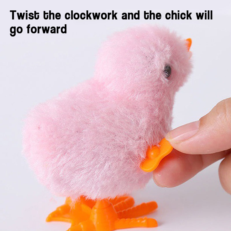 [Ready Stock] Cut Plus Wind Up Chicken Toy Kids Educational Toy Clockwork Jumping Walking Chicks Toys Baby Gifts Main Budak