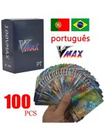 Pokémon Cards Portuguese Version 100Pcs VMAX Battle EVS Holographic Playing Cartas Game Colloctions Children Português Toy