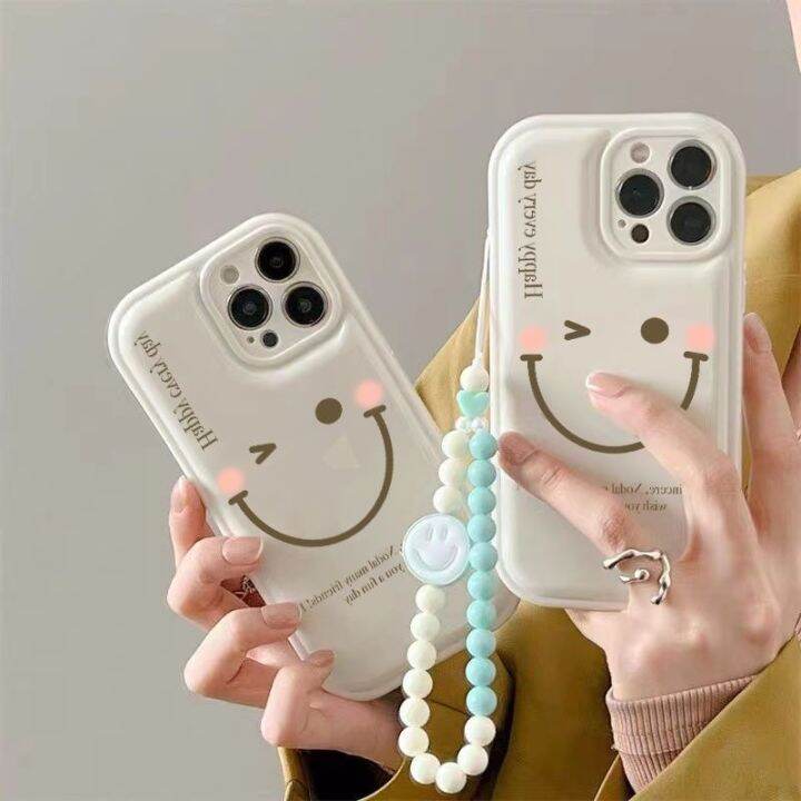 smiley-face-air-cushion-phone-case-for-iphone-14promax-xs-tide-iphone13-soft-xr-7-8p-carrying-strap-11-12