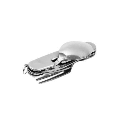 Folding Cutlery Set Stainless Steel Knife Fork Spoon Bottle Opener 4 in 1 Outdoor Travel Tableware Utensils for Kitchen Tool Flatware Sets