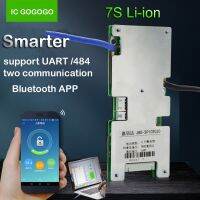 แบตเตอรี่ลิเธียมอัจฉริยะ7S แผ่นป้องกัน UART 485ควบคุมหน้าจอแอพพ์บลูทูธสื่อสารแบบคู่ชิ้นส่วนสเก็ตบอร์ดจักรยานไฟฟ้า Li-Ion