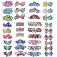 3pcs DIY Diamond Painting Hair Clip Butterfly Rhinestone Diamond Embroidery Hair Clip Crystal Bowknot Hairpin Barrettes Gift Art Cleaning Tools