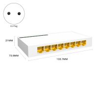 TXE076 8-Port Gigabit Network Splitter Stable and Non-Drop Plug and Play EU Plug