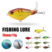 75มิลลิเมตร/17กรัม Whopper Plopper ล่อตกปลาประดิษฐ์ฮาร์ดเหยื่อ Topwater Spinnerbait ลอยล่อกับตะขอตกปลาน้ำเค็มรอก