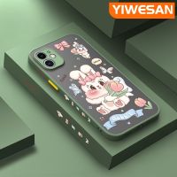 YIWESAN เคสสำหรับ iPhone 11 11 Pro 11 Pro Max,เคสมีน้ำค้างแข็งโปร่งใสบางแฟชั่นลายการ์ตูนน่ารักเคสโทรศัพท์ขอบซิลิโคนคลุมทั้งหมดป้องกันเลนส์กล้องเคสกันกระแทก