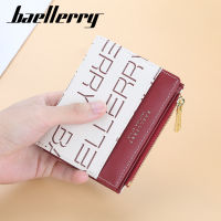 Baellerry New Wallet Vertical Zipper Letters Womens Coin Purse Fashion Printing Multi-Card Position Small Wallet