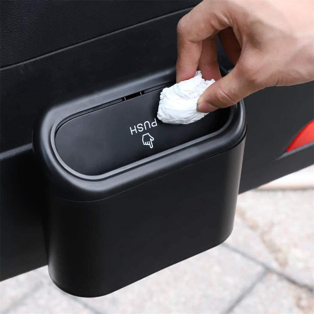 Automotive Garbage Can Trash Container for Auto Cars Car Trash Can with Lid Office ZHOOGE Mini Car Trash Bin Mini Vehicle Trash Bin Car Dustbin Garbage Organizer Home 