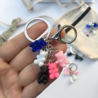 【cw】 Number Five Resin Flat Back Bears Chains Keychain Accessories