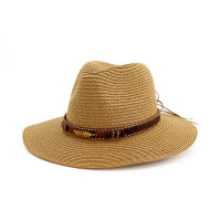 Summer Cowboy Hats for Mens Women Straw Sun Hats Hollow Cap for Girls Vintage Beach Leopard Band Panama Fedoras Jazz.