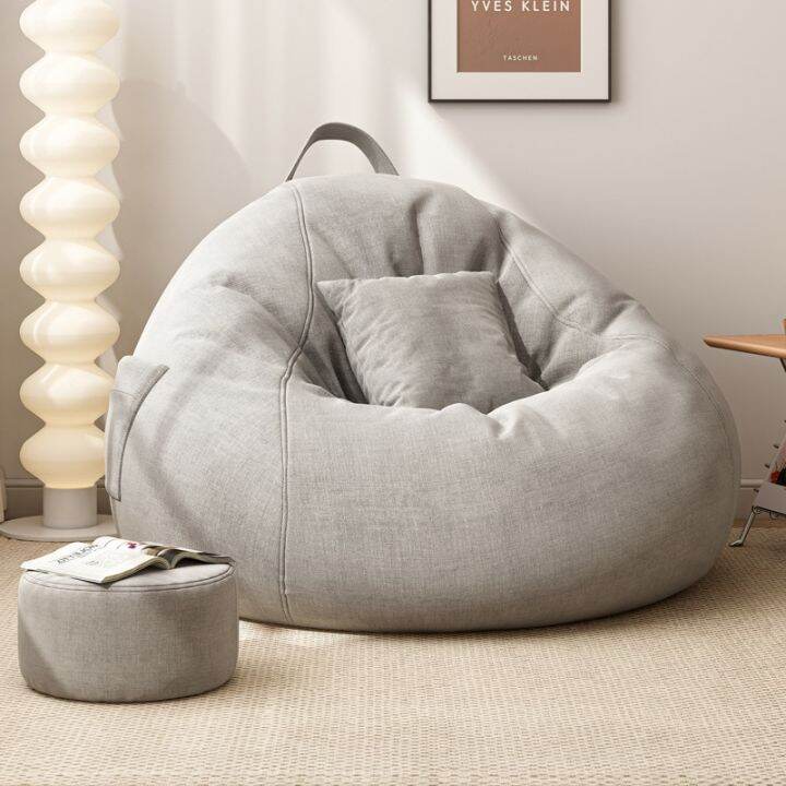 Sofas Cover puff Gigante Chairs Without Filler Linen Cloth Lounger Seat Bean Bag Pouf Puff Couch