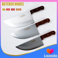 Rhino ฺButcher Knives No.832B,832,932 มีดเขียงหมู มีดปังตอ มีดสับกระดูก มีดทำครัว ใบมีดทำจากเหล็กสแตนเลส ด้ามไม้แท้  มี 3 ขนาด