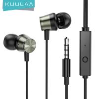 【Undine earphone】KUULAA หูฟังอินเอียร์ขนาด3.5มม.,หูฟังโทรควบคุมหูฟังด้วยสายเป็นเพลงหูฟังแบบมีสายสำหรับ Android Iphone หูฟังเอียร์บัด KL-O132เอียร์บัด