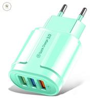 HESTING 3พอร์ต1ชิ้นชาร์จแท็บเล็ต EU/US Plug 3.0.0 USB USB ชาร์จเร็วชาร์จโทรศัพท์อะแดปเตอร์ที่ชาร์จโทรศัพท์มือถืออย่างรวดเร็ว