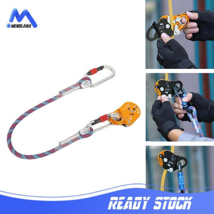 menolana Outdoor Rock Climbing Rope Grab, Self Locking Fall Arrester