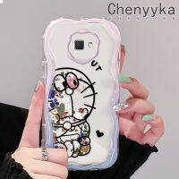 "Chenyyyka J7ปลอกสำหรับ Samsung ไพรม์ J7ไพรม์2 J2เคสซิลิโคนดอกไม้ที่สวยงามโดราเอมอนเคสโทรศัพท์โปร่งใสกันตกขอบลอนสีสันสดใสเนื้อครีมเคสนิ่มป้องกันเคสใส"