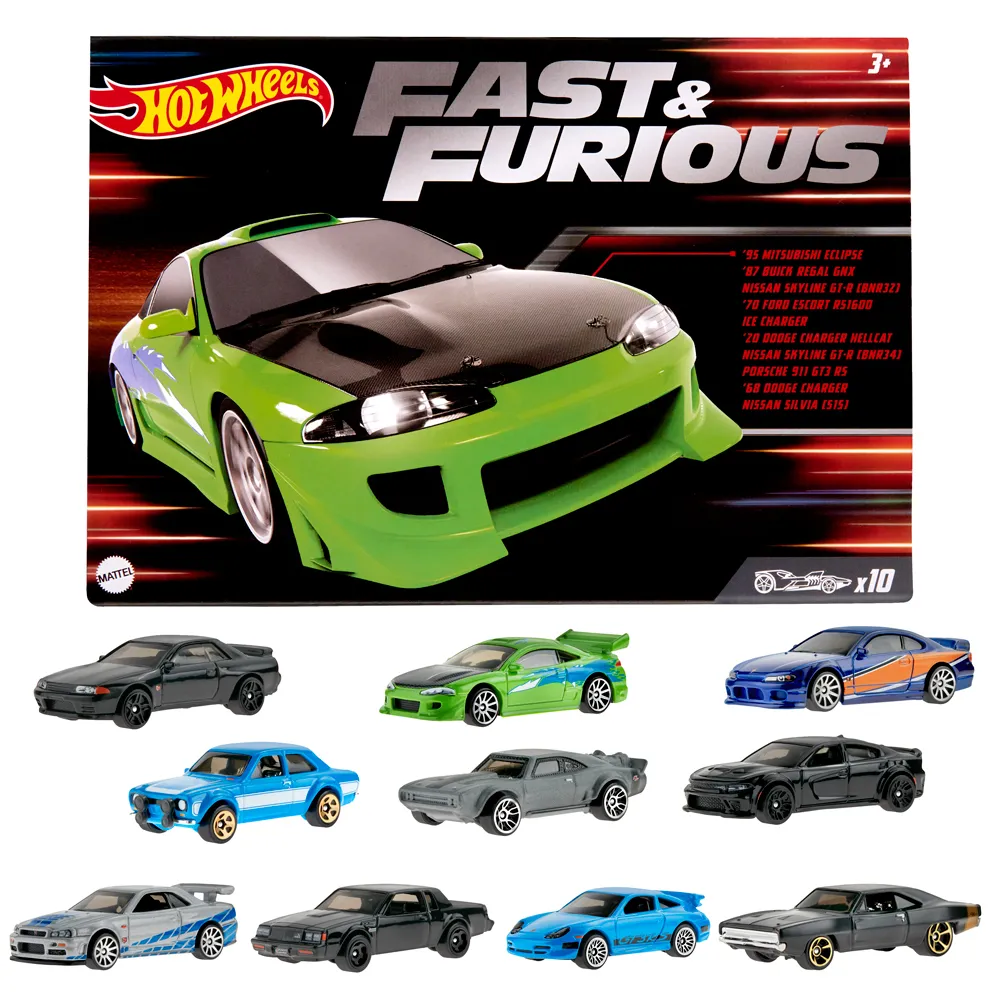 Hot Wheels Fast & Furious 10 Pack ฮอตวีล รถฟาสต์แอนด์ฟิวเรียสแพ็ก 10 คัน  (Hnt21) | Lazada.Co.Th