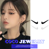 COCOJEWELRY ต่างหูแฟชั่นฮิปฮอป Victory,ต่างหูไทเทเนียมเหล็กไม่ซีดจางต่างหูกระดุมสำหรับผู้ชายผู้หญิงเครื่องประดับ