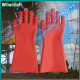 ถุงมือยาง ถุงมือฉนวนไฟฟ้าแรงดันสูง ถุงมือยางกันไฟฟ้าช็อต 12KV ถุงมือนิรภัยไฟฟ้า ทนทาน ความยืดหยุ่นสูง การป้องกันความปลอดภัย
