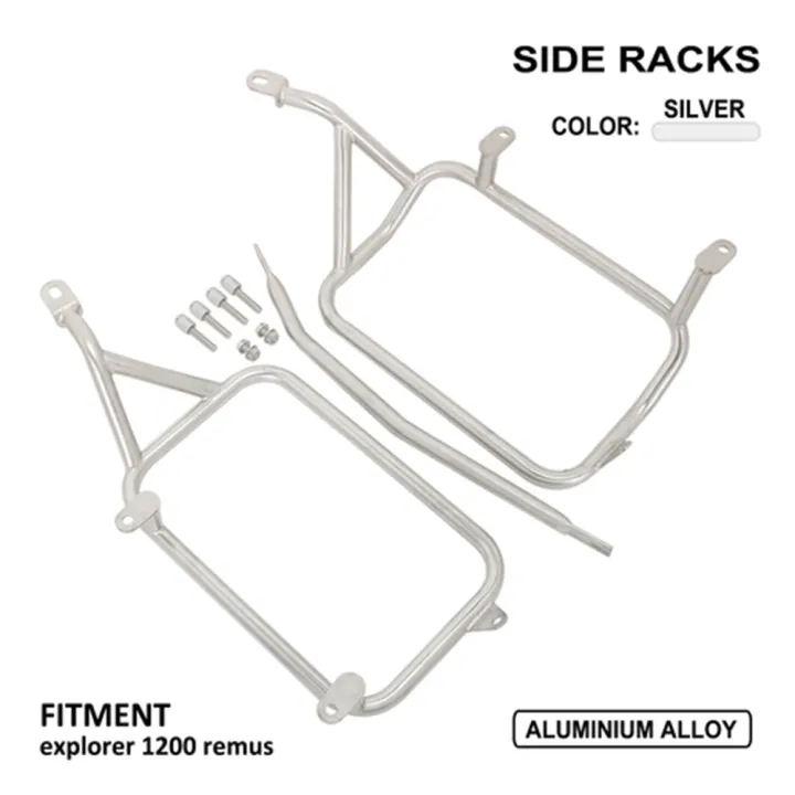 JFG MOTO Motorcycle STAINLESS STEEL PANNIER RACKS For TRIUM PH EXPLORER ...