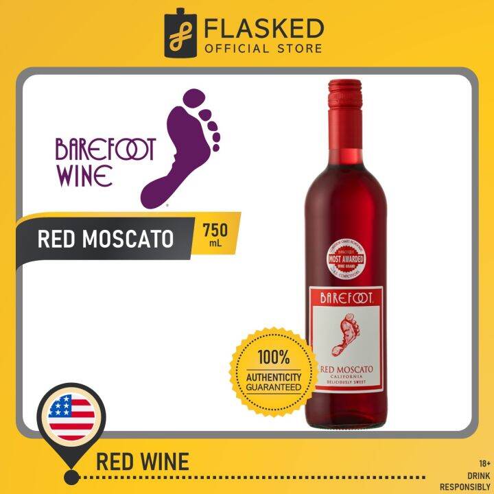 Barefoot Red Moscato Red Wine 750mL Lazada PH