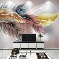 ✘ Custom 3D Photo Wallpaper Creative Feather Mural Modern Bedroom Living Room Sofa TV Background Wall Art Fresco Papel De Parede