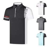 golf clothes mens quick-drying short-sleeved T-shirt breathable perspiration outdoor sports casual top Polo