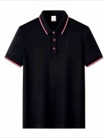 【Ready】? Polo shirt mens short-sleeved 2023 high-end ice silk T-shirt light luxury trendy business casual summer top