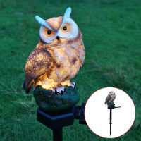 Solar Powered Garden LED Lights Owl Animal Pixie Lawn Ornament Waterproof Christmas Shape Outdoor Landscape Statue Night Lamp