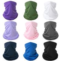 +‘； Solid Color Bright High Elastic Seamless Balaclava Neck Balaclava Fishing Balaclava  Protection Mens Scarf Uv Protection