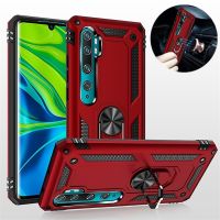 {OLI STUDIO} สำหรับเคส Xiaomi Mi Note 10 Pro แหวนแม่เหล็กยึดโทรศัพท์รถยนต์เคสสำหรับ Xiaomi โทรศัพท์ Xiaomi Mi Note 10 Note10 Lite เกราะกันกระแทกฝาหลัง