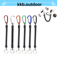 พวงกุญแจกันหาย Fishing Lanyard Spring Coil Keychain พวงกุญแจยืดได้ ตัวล็อคกันของหาย ตกปลาสายคล้อง