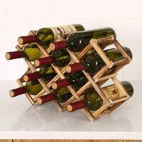 Collapsible Wooden Wine racks bottle cabinet stand Holders wood shelf organizer storage for retro display cabinet