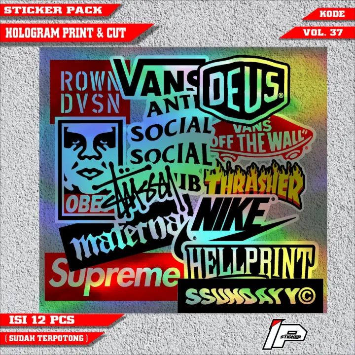 Sticker pack VOL.37 (1 lembar isi 12 pcs) sudah dipotong - Sticker Pack ...
