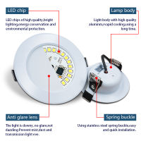 6pcslot Led Downlights 220V Ceiling Light 3W 5W 7W Recessed Down Light Round Panel Light 9W 12W 15W Spotlight Indoor Lighting