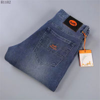 [ขายร้อน] Original Hermess Men S Elastic Pants Spring And Summer New Men S Pants 2022 Men S Jeans Fashion All-Match Trousers