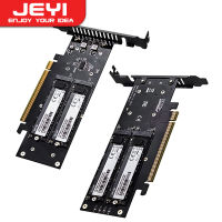 Jeyi 4 SSD สำหรับการ์ดขยาย PCIe 4.0คีย์ SSD 4 NVMe M.2 M สำหรับอะแดปเตอร์ X16 PCIe สูงสุด256 Gbps รองรับการโจมตีแบบ Bifurcation 0 1 5