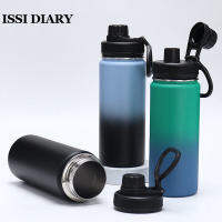 ISSI ไดอารี่กีฬาสูญญากาศขวดน้ำฉนวน600700Ml สแตนเลสสตีลแก้ว Leak Proof Double Walled ความจุขนาดใหญ่ Canteen823โลหะ