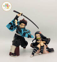 Kimetsu no yaiba figure model tanjiro nezuko demon slayer ดาบพิฆาตอสูร ทันจิโร่ เนสึโกะ ฟิกเกอร์ โมเดล ของเล่น ??