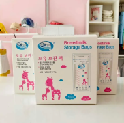HCM Hộp 50 túi trữ sữa GB BABY 250ml không BPA không mùi & 2 khóa zip an
