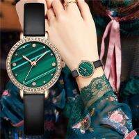 TikTok Quickhand Live Small Green Watch นาฬิกาผู้หญิงหรูหราน้ำหนักเบานาฬิกาข้อมือควอตซ์ขนาดเล็กสำหรับนักเรียน 2021 ใหม่